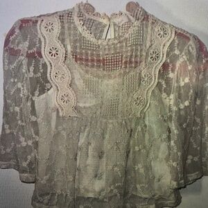 Lace Floral Kids Blouse